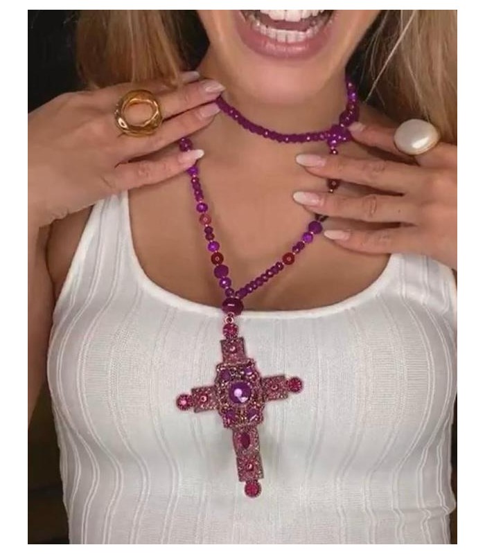 COLLAR CRUZ LILA