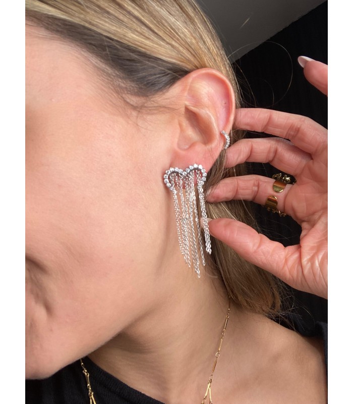 PENDIENTES CORAZÓN PLATA