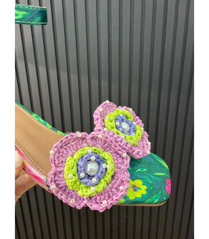 SANDALIAS FLOWERS VERDE