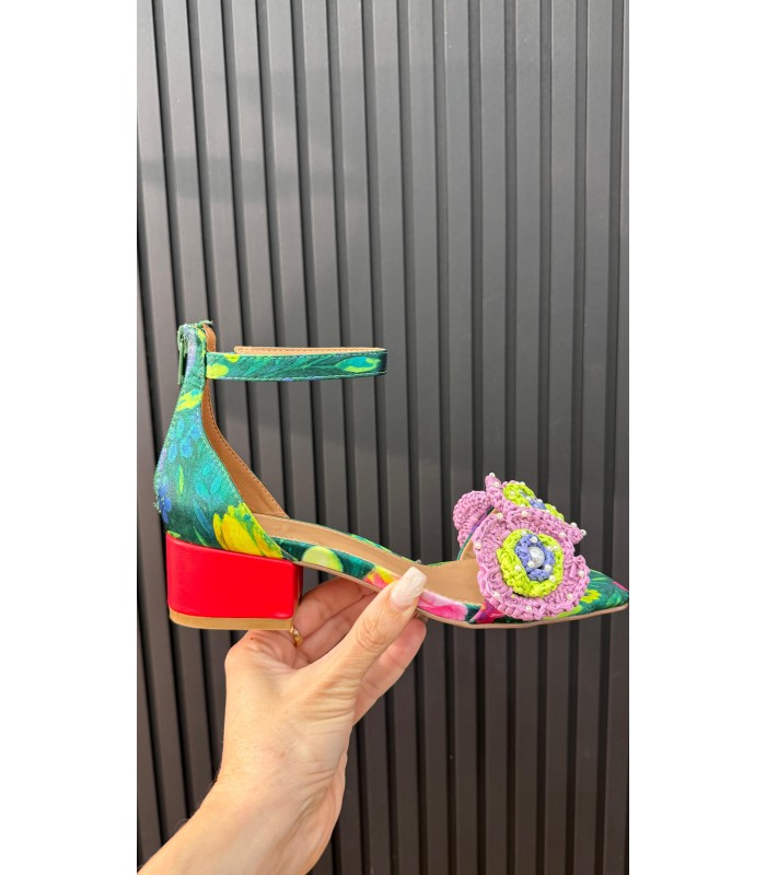 SANDALIAS FLOWERS VERDE