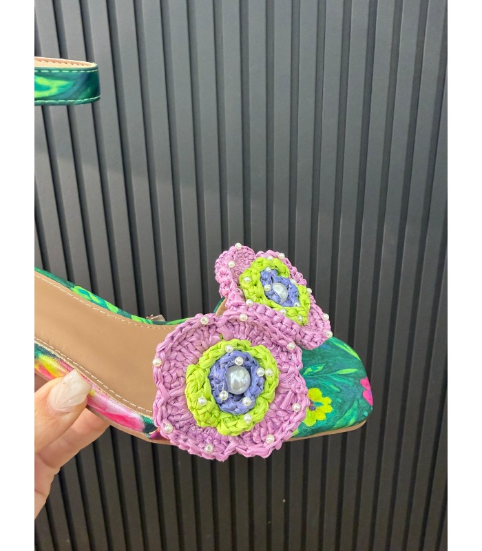 SANDALIAS FLOWERS VERDE