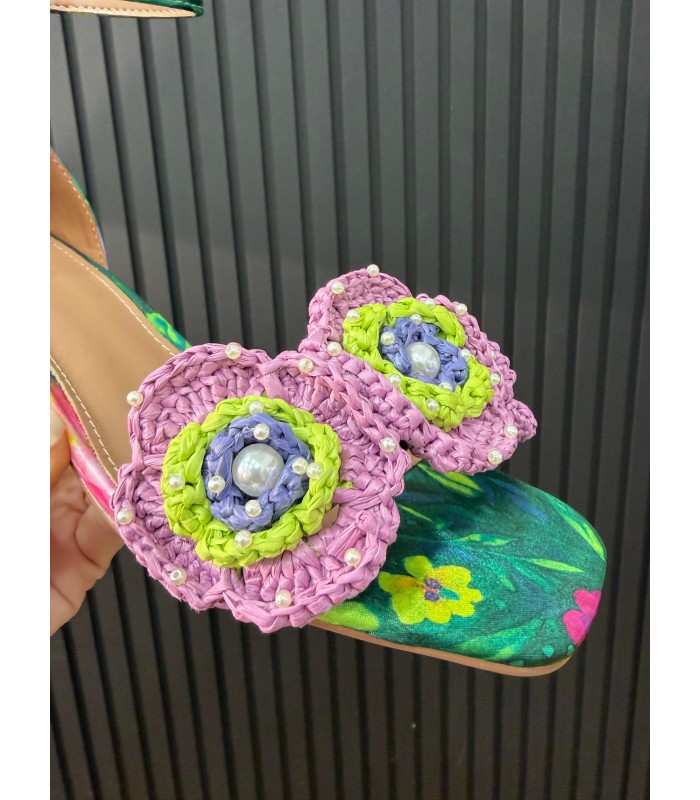 SANDALIAS FLOWERS VERDE