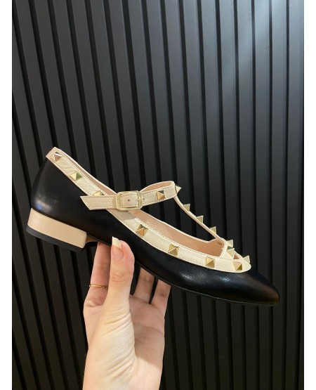 ZAPATO VALERIA NEGRO Y NUDE