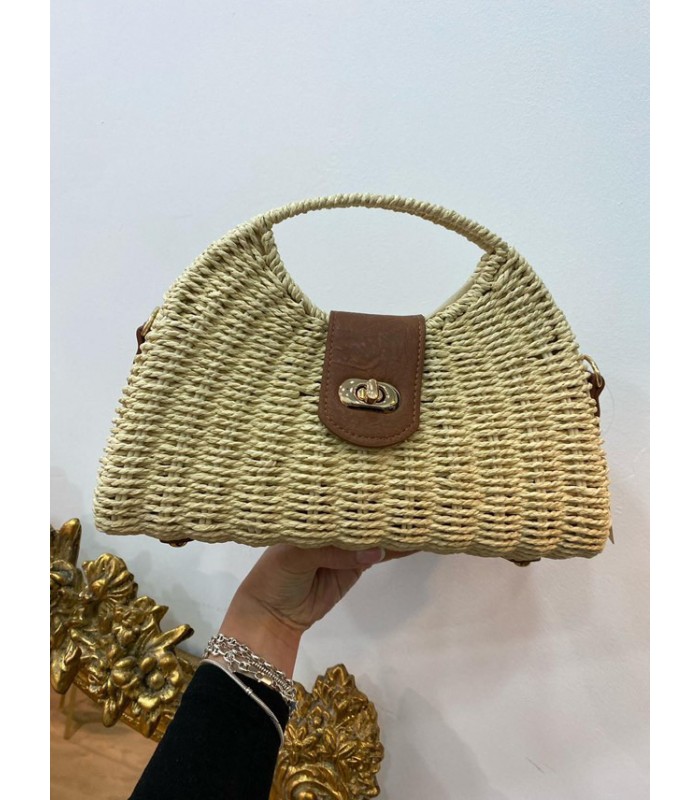 BOLSO RAFIA BEIGE